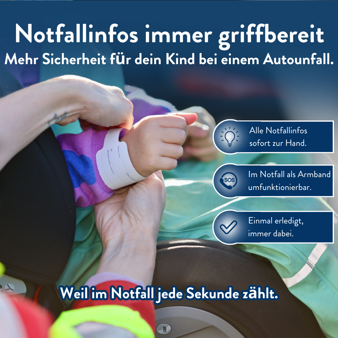 Notfallarmband für Babies und Kinder