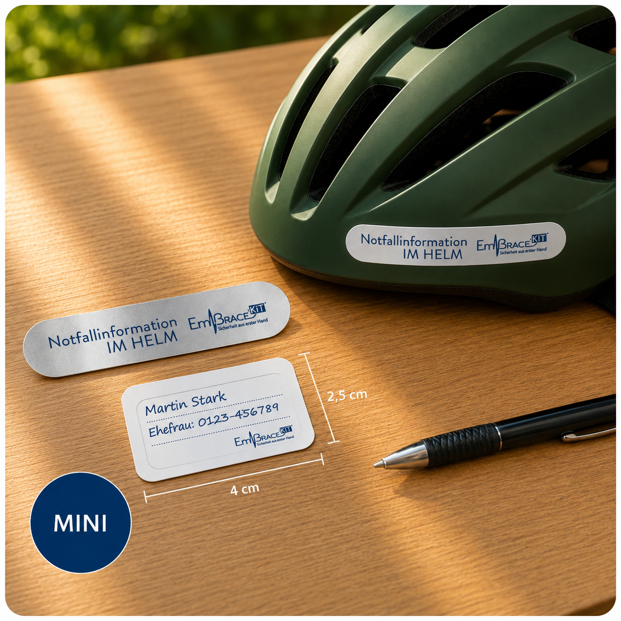 Helmaufkleber Klein Fahrradhelm