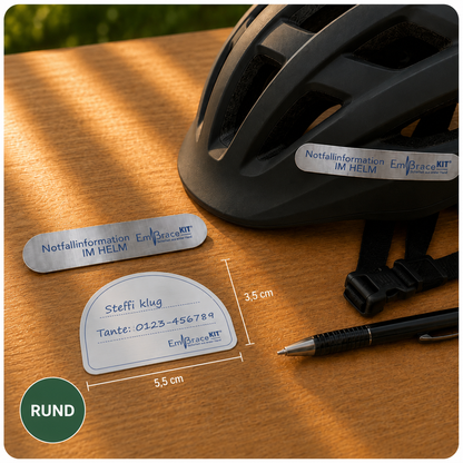 Helmaufkleber Rund - Fahrradhelm
