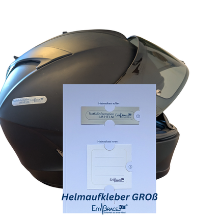 Helmaufkleber GROß Motorrad