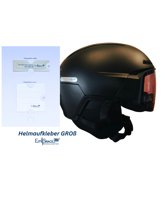 Helmaufkleber GROß Wintersport