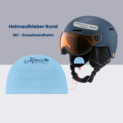 Helmaufkleber Rund - Wintersport