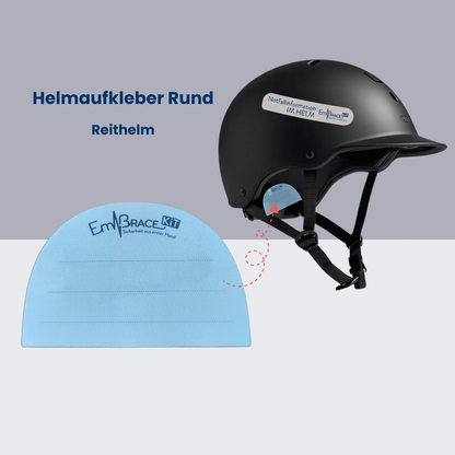 Helmaufkleber Rund - Reiten