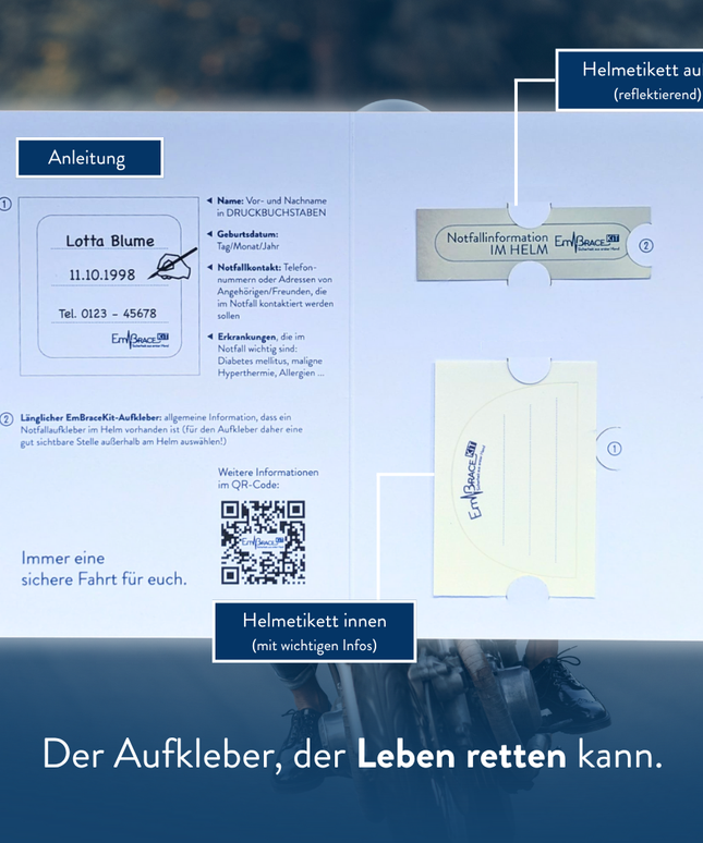 Helmaufkleber safeTASTIC