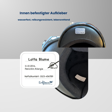 Helmaufkleber Groß       Motorrad