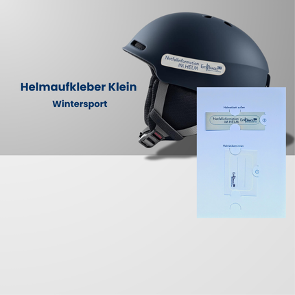 Helmaufkleber Klein  Wintersport