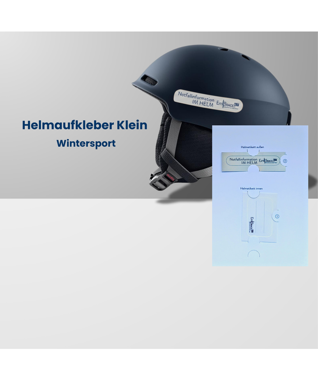 Helmaufkleber Klein  Wintersport