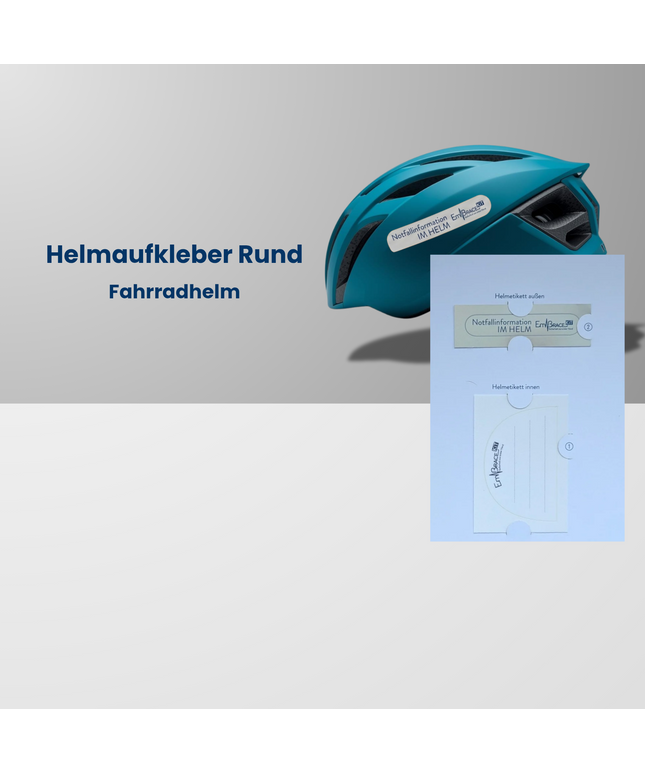 Helmaufkleber Rund - SAFEtastic Fahrradhelm