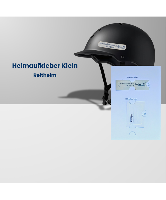 Helmaufkleber Klein           Reiten