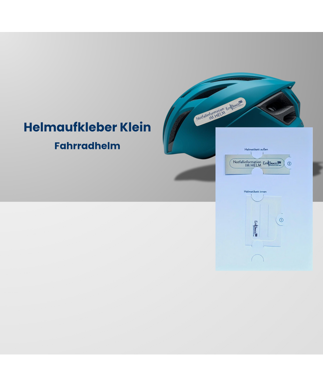 Helmaufkleber Klein Fahrradhelm