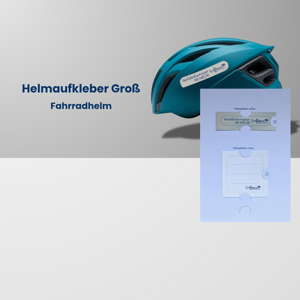 Helmaufkleber Groß Fahrradhelm