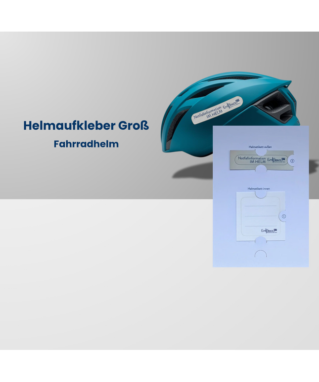 Helmaufkleber Groß Fahrradhelm
