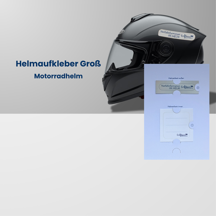 Helmaufkleber Groß       Motorrad