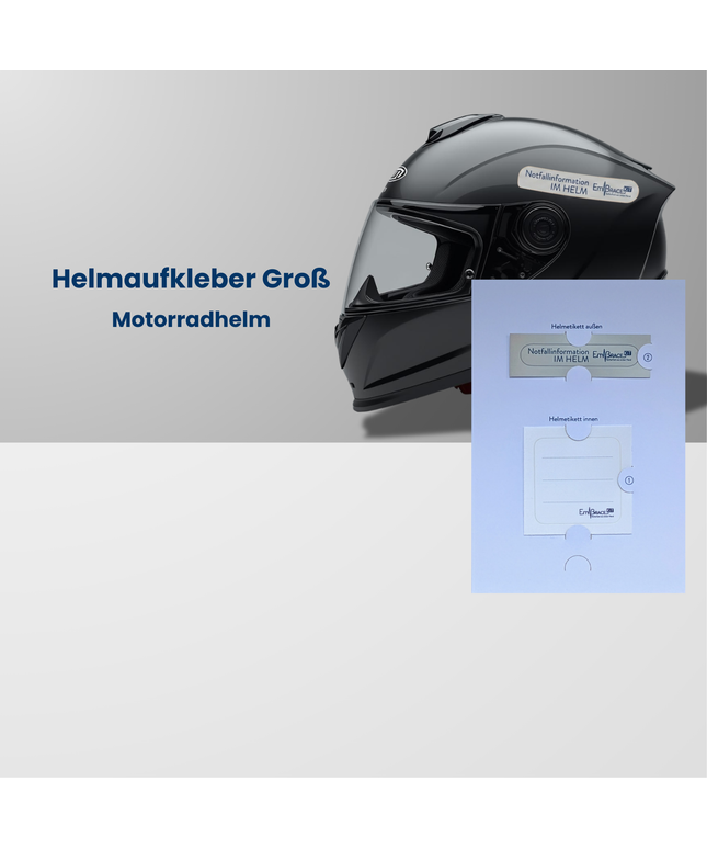 Helmaufkleber Groß       Motorrad