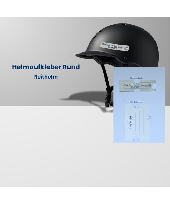 Helmaufkleber Rund-  SAFEtastic Reiten