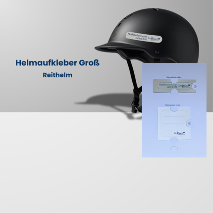 Helmaufkleber Groß            Reiten