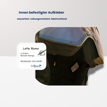 Helmaufkleber Groß  Wintersport