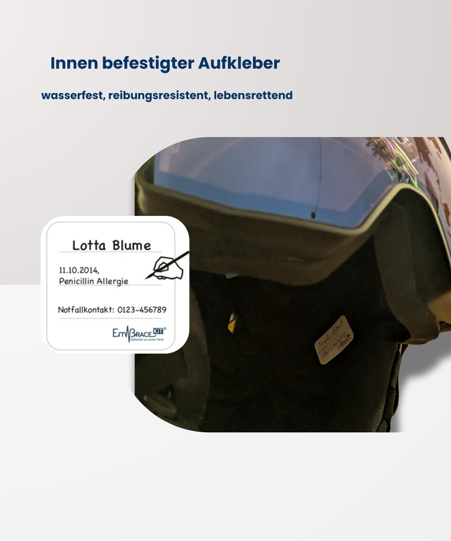 Helmaufkleber Groß  Wintersport