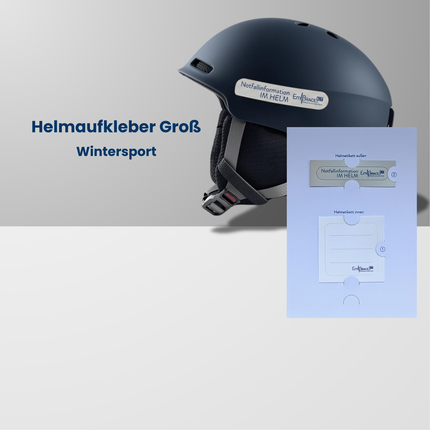 Helmaufkleber Groß  Wintersport