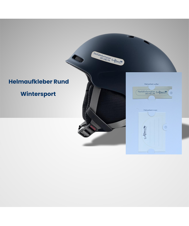 Helmaufkleber Rund - SAFEtastic Wintersport