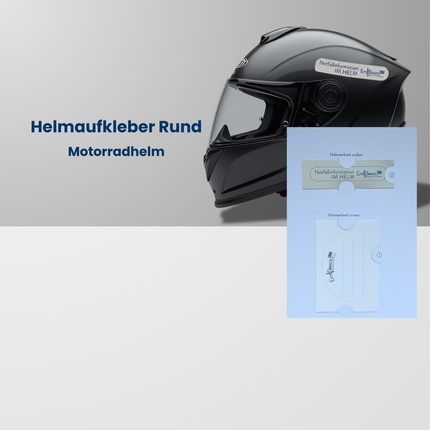 Helmaufkleber Rund-    SAFEtastic Motorrad
