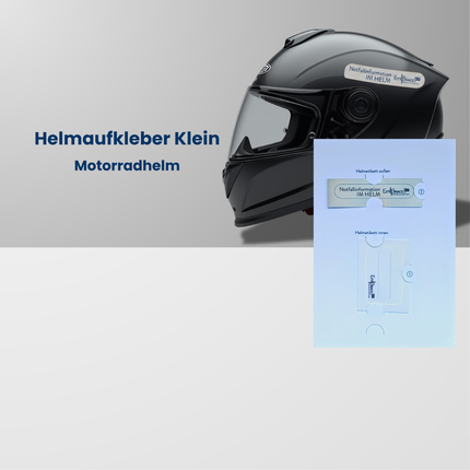 Helmaufkleber Klein      Motorrad