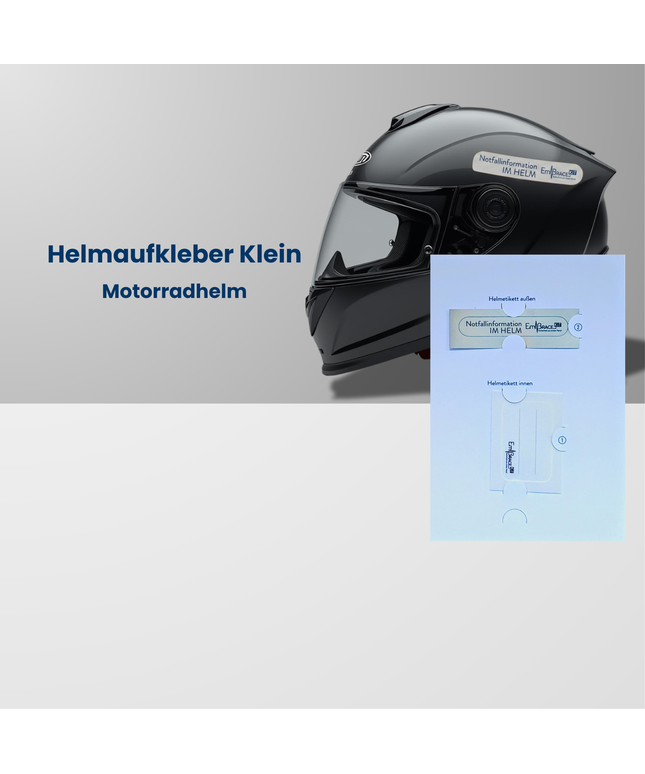 Helmaufkleber Klein      Motorrad